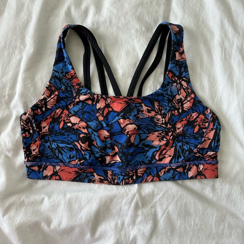 lululemon athletica Blue and Pink Sports Bra